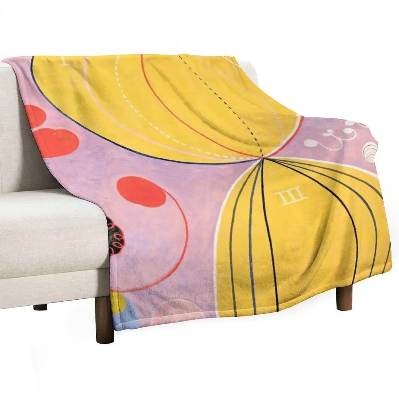 Hilma Af Klint - The Ten Largest, No. 7 - Adulthood Group IV (1907) Throw Blanket Giant Sofa Soft Plush Plaid Blankets