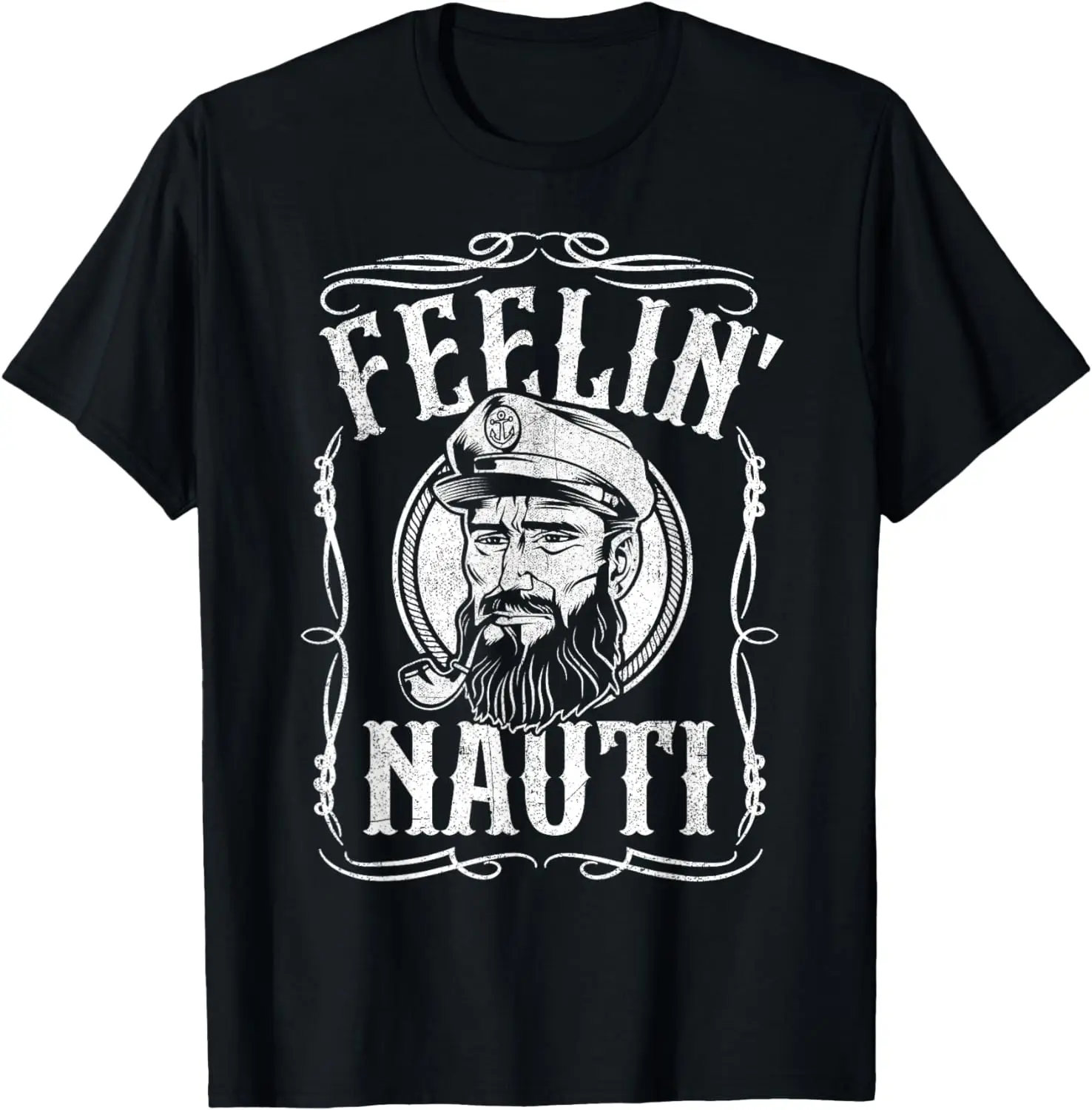 

Funny Feelin Nauti Boat Captain Pontoon Sailing Sailor Gift T-Shirt