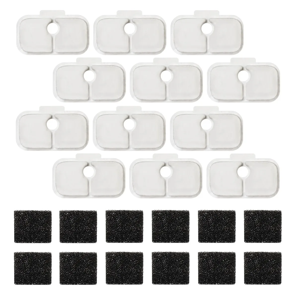 

PLWF005 Cat Water Fountain Filters For PETLIBRO Dockstream PLWF115 PLWF105, 12 Filters 12 Sponges, Pet Water Fountain Filtration