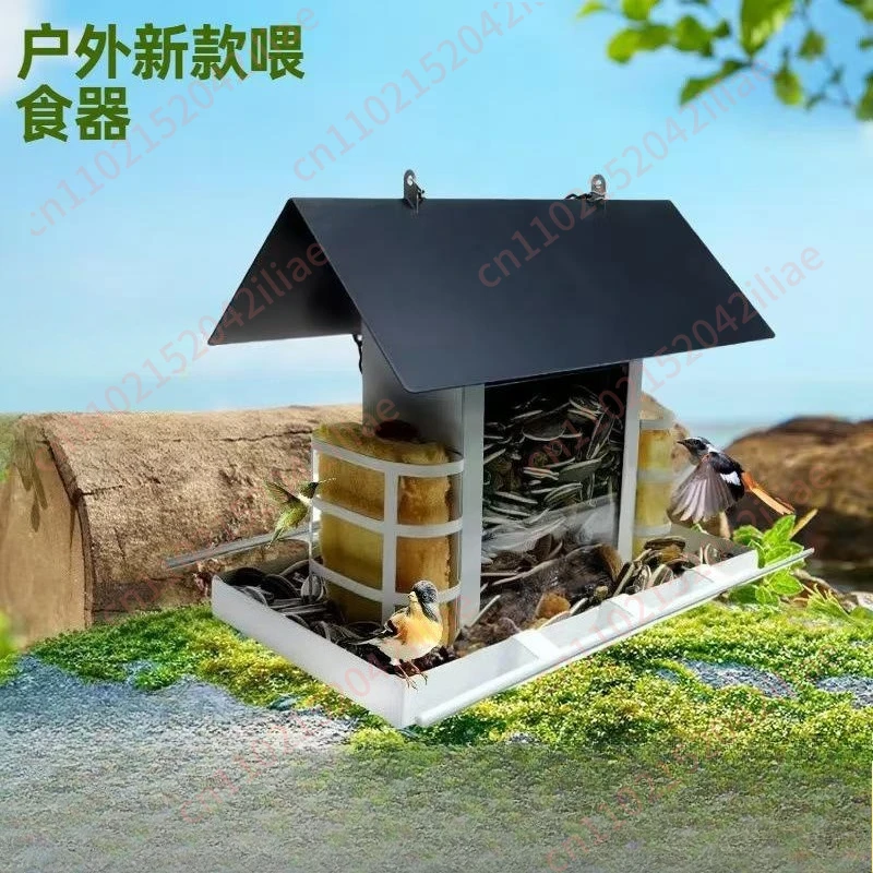 

Outdoor hanging bird feeder tree hummingbird house garden decoration wrought iron bird house