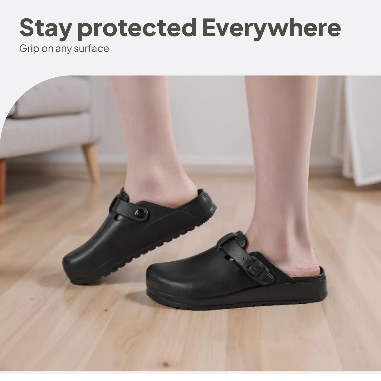 Women Non Slip Nurse Slippers Breathable EVA Clogs Slip on Work Shoes for Chef Casual Summer Garden Sandals Comfortable Flat