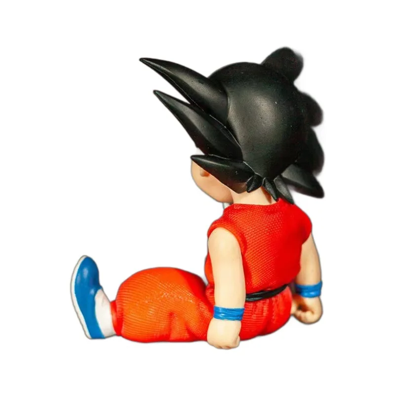 10cm Dragon Ball Z Anime Kakarotto Gk Pvc Action Figure Sitting Posture Sleep Sun Wuku Handmade Model Ornament Decoration Gifts