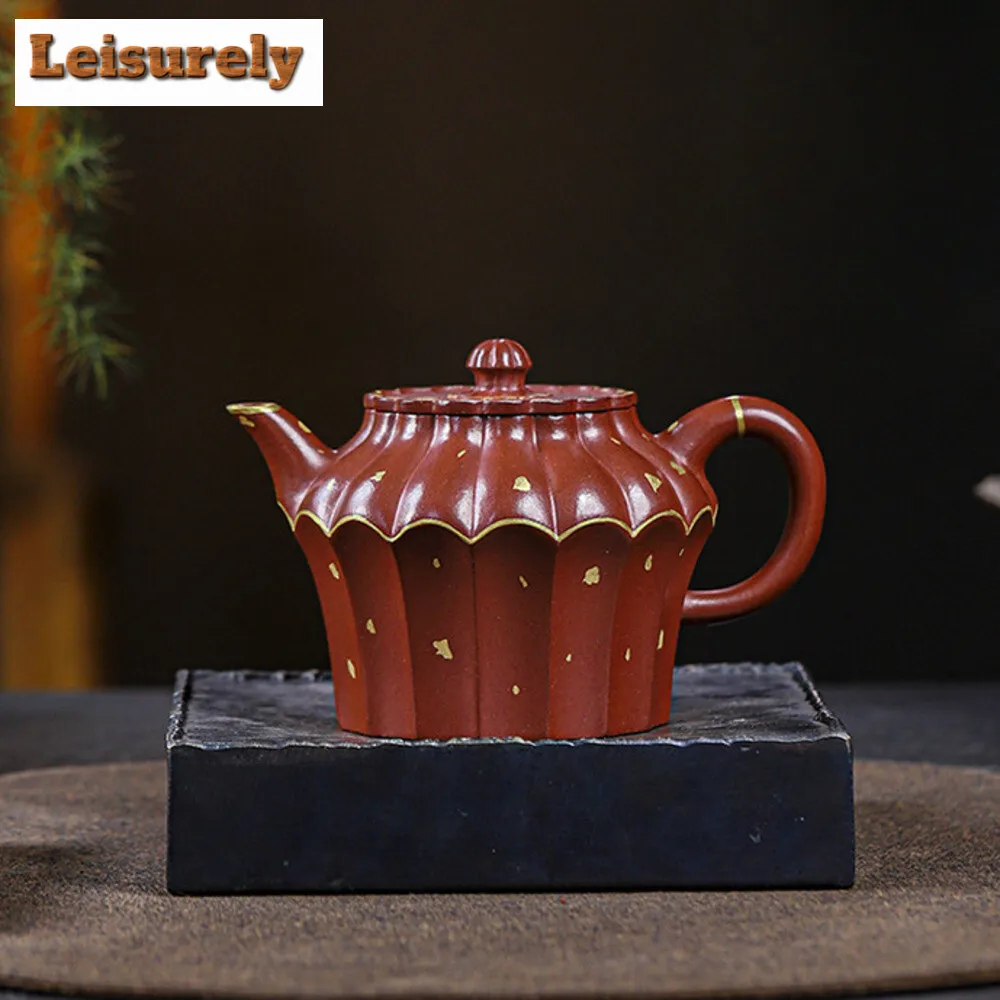 300ML Aesthetic Yixing Purple Clay Teapots Handmade Pot Raw Ore Purple  Mud Kettle with Infuser Zisha Tea Set Tea Services Gift