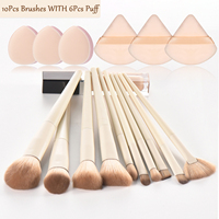 Multi purpose Soft Makeup Brushes Set with 6Pcs Puff, a professional makeup brush set suitable for beginners