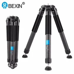 BEXIN ST402C Compact Carbon Fiber Tripod 40mm Tube Professional Travel Tripod Monopod for DSLR Camera Max Load 40KG