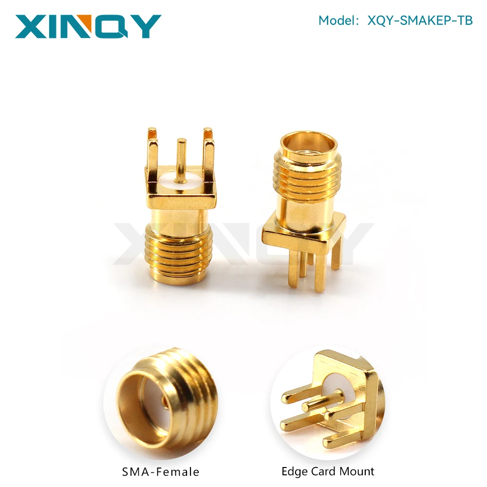 Xinqy 6g Test Four-Pin Connector Sma Offset Pin Pcb Soldering Printed Circuit Board Gold-Plated Connector 1.7mm Pitch