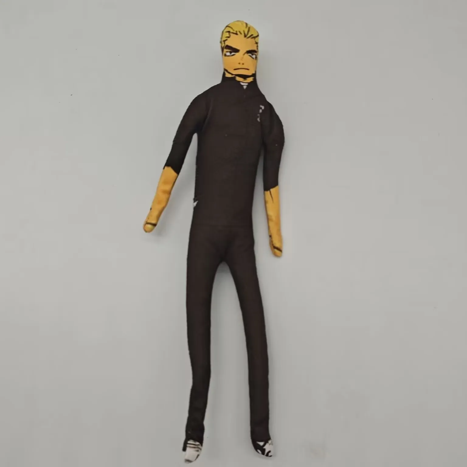 Haikyuu!! Abstrakcyjna 2D myszka, sucha lalka z rurkowym szkieletem i ruchomymi kończynami, bez białych krawędzi.