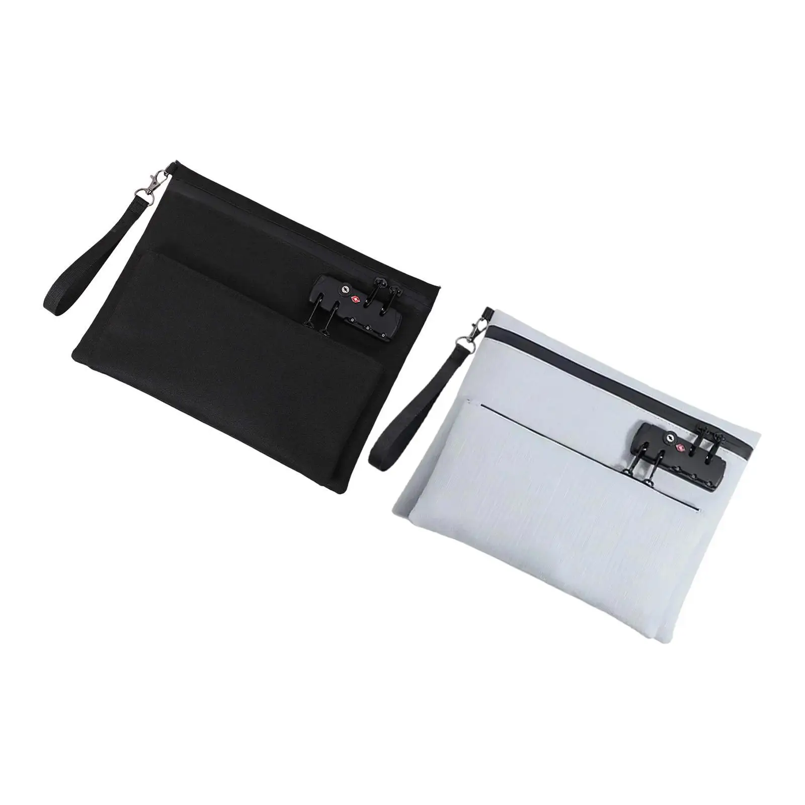 

Travel Tote Bag with Password Lock Combination Lock Credit Card Handbag Travel Cable Organizer for Cord Jewelry Earphone