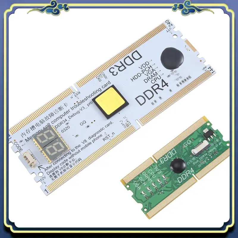 

Portable Laptop/Desktop Motherboard Memory Slot DDR3/DDR4 Diagnostic Analyzer Debug Test Card For DDR3/4 Notebook Repair