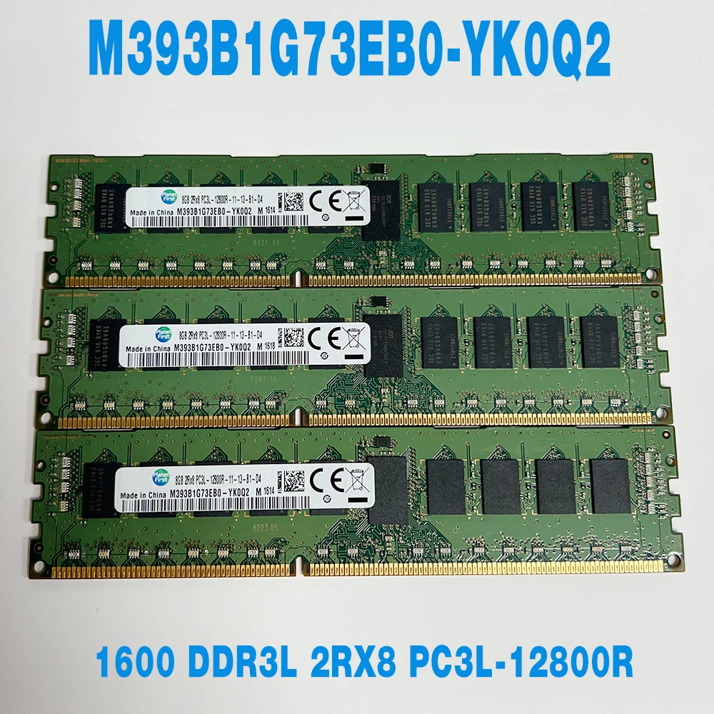 

1PCS 8GB 8G For Samsung RAM 1600 DDR3L 2RX8 PC3L-12800R Server Memory M393B1G73EB0-YK0Q2