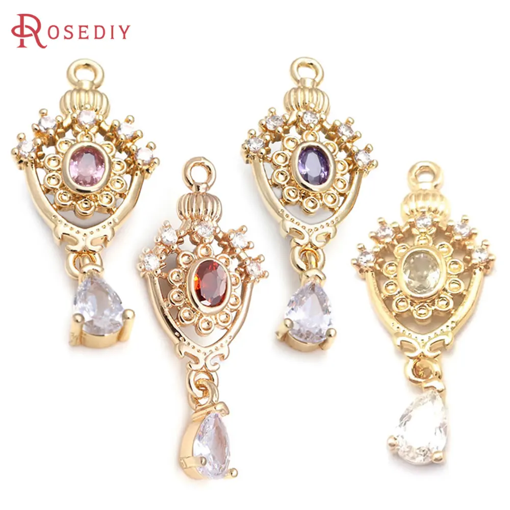 18K Gold Color Crown Drop Shape Charms Pendants Necklace Earrings Diy Jewelry Accessories Rosediy official-website