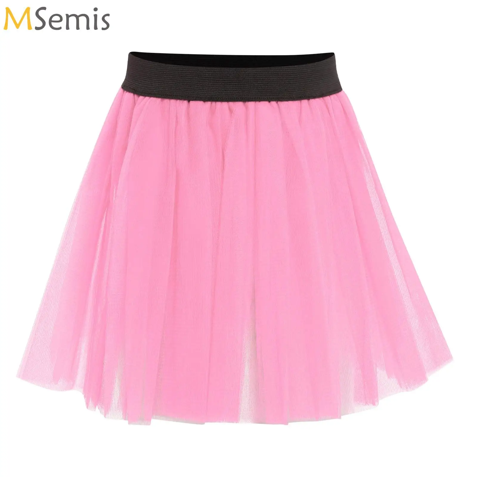 

Children Kids Girls Ballet Skirts Elastic Mesh Tutu Ballerina Dress Gymnastics Dancing Skirt Princess Pettiskirts for Loetard