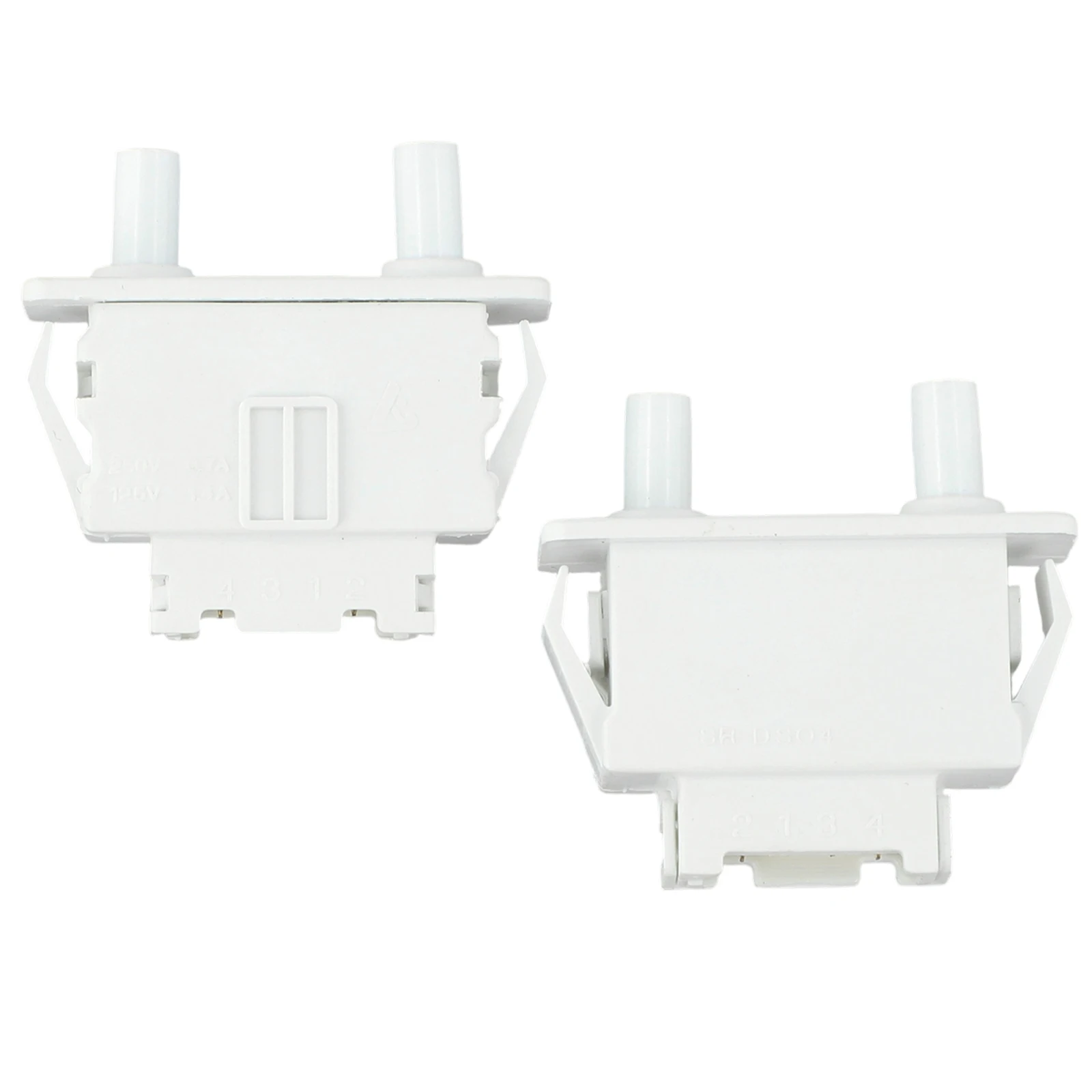 Refrigerator Door Switch 2X1 4A 250V 4Pin Replacement Parts for Light Control Switch Compatible with Most Fridge Models
