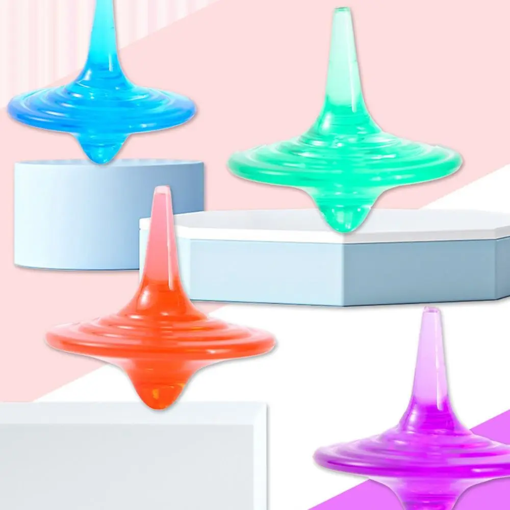 ตลกอะคริลิคที่มีสีสัน Gyro Interactive Handmade หมุน Gyroscope การศึกษาความปลอดภัย Spinning Top เด็ก/เด็ก