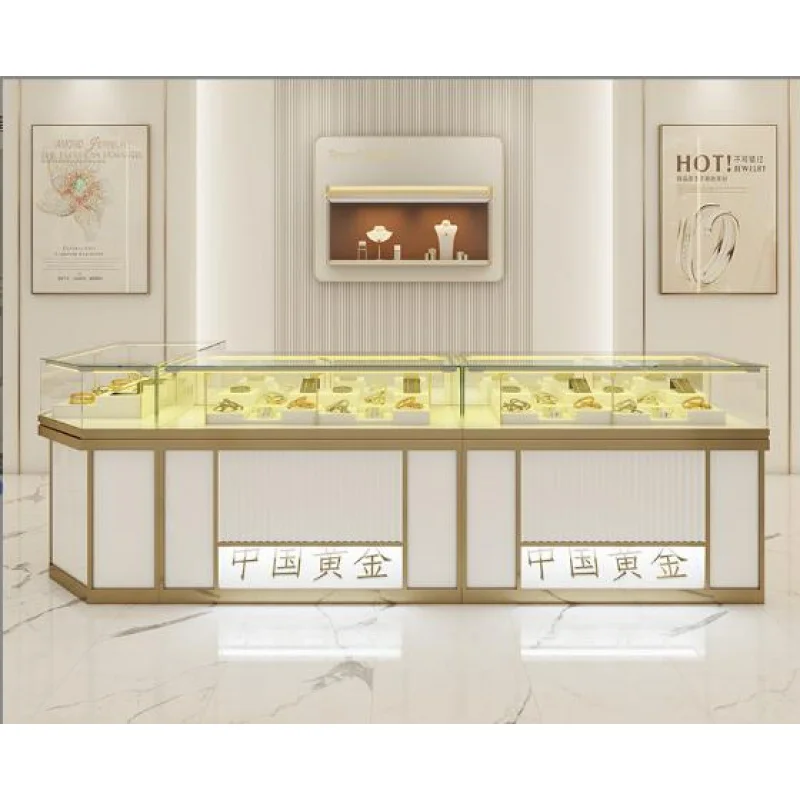 custom，Customized Modern Strong Glass Display Cabinet Jewellery Boutique Store Display Showcase Jewelry Display Counter