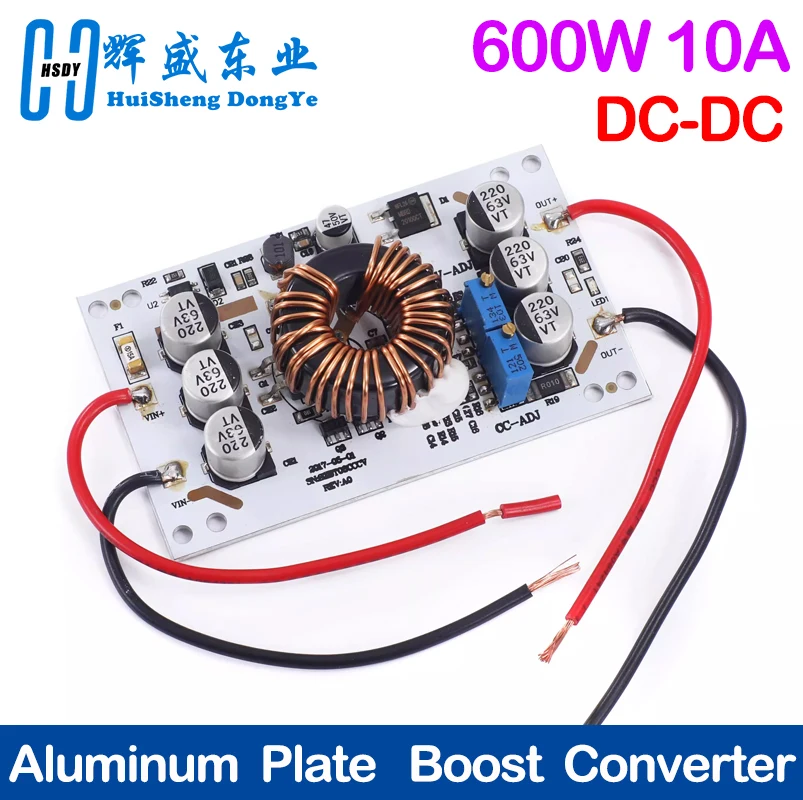 600W DC-DC Step Up Boost Converter Module DC 12V 24V 36V 48V Transformator zasilający 10V-60V do 12V-60V 10A Regulator napięcia
