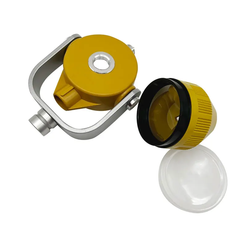 New Single Prism For Total Station 5/8x11 female thread Yellow COLOUR TYPE -30mm With Bag