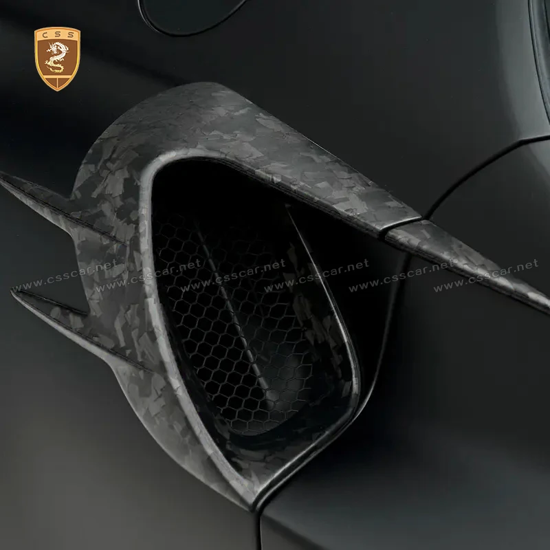 Car Side Air Outlet Flow Mudguard For Ferrari 296 GTB upgrade MSY Style Modification Dry Carbon Air Intake Trim Fake Hood Vents
