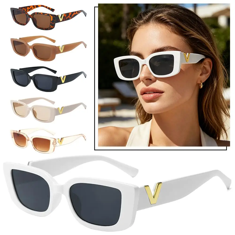 Fashion Rectangle Sunglasses Women Luxury Brand Vintage Small Frame Sun Glasses Ladies Classic Black Square Eyeglasses