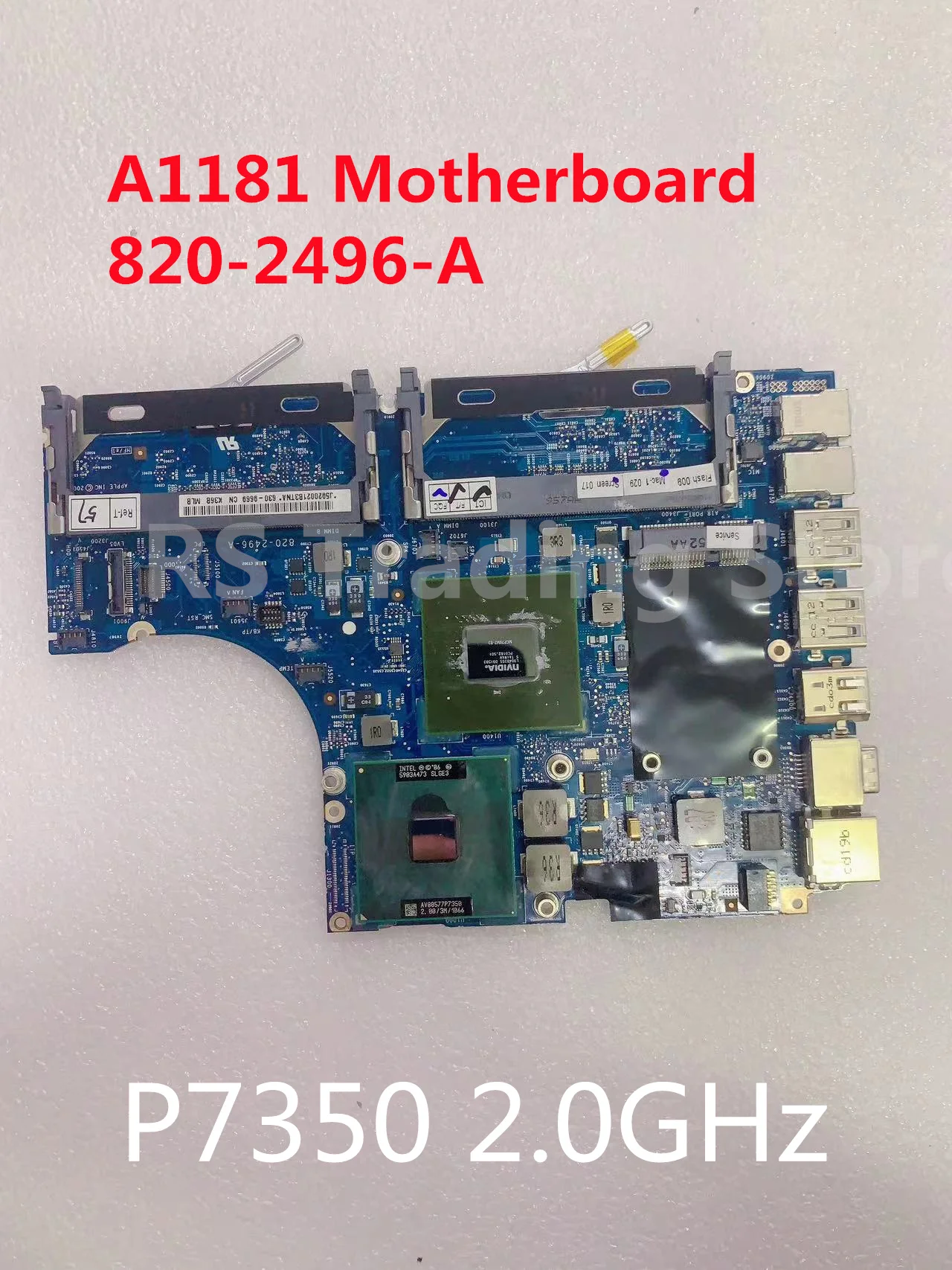 820-2496-A With SLGE3 P7350 CPU Mainboard MCP79MZ-B3 For Apple MacBook A1181 Laptop Motherboard  Tested Good