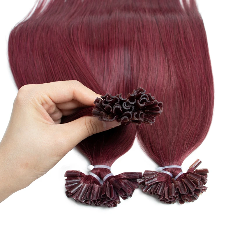 Estensioni dei capelli alla cheratina Balayage Hot Fusion Hair Estensioni dei capelli umani con punta a U 50G 50 pezzi 14 18 20 pollici Ombre Bionda Marrone
