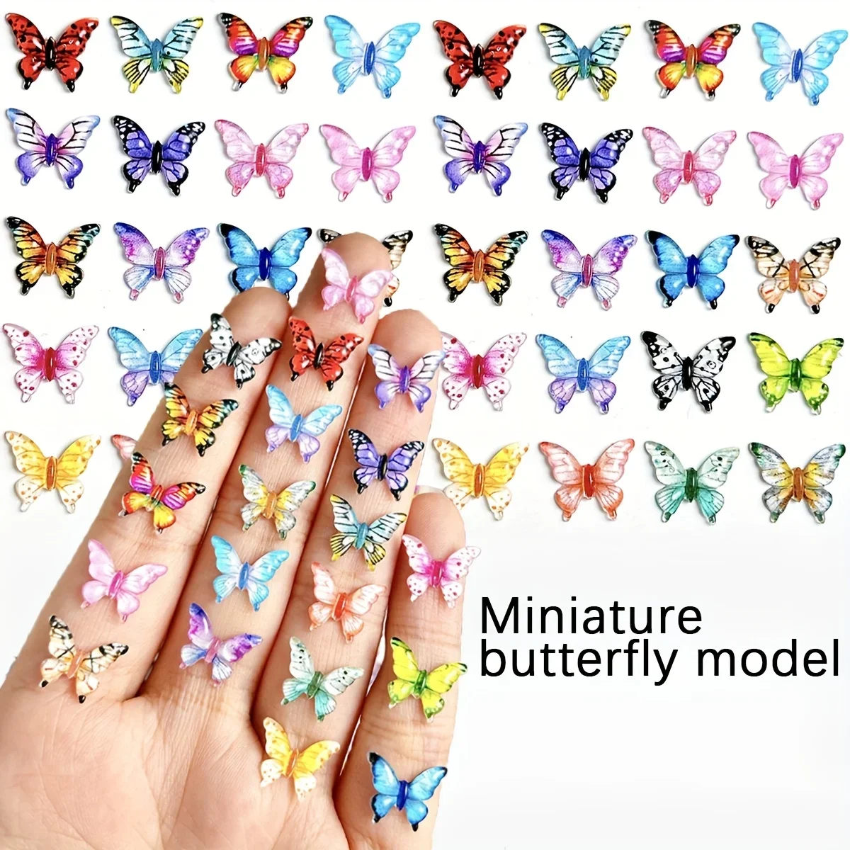 10/30/50 Pieces 1:12 Doll House Decor Mini Butterfly Model, Decoration, 3D Mini Butterfly Model, DIY, Random Colors