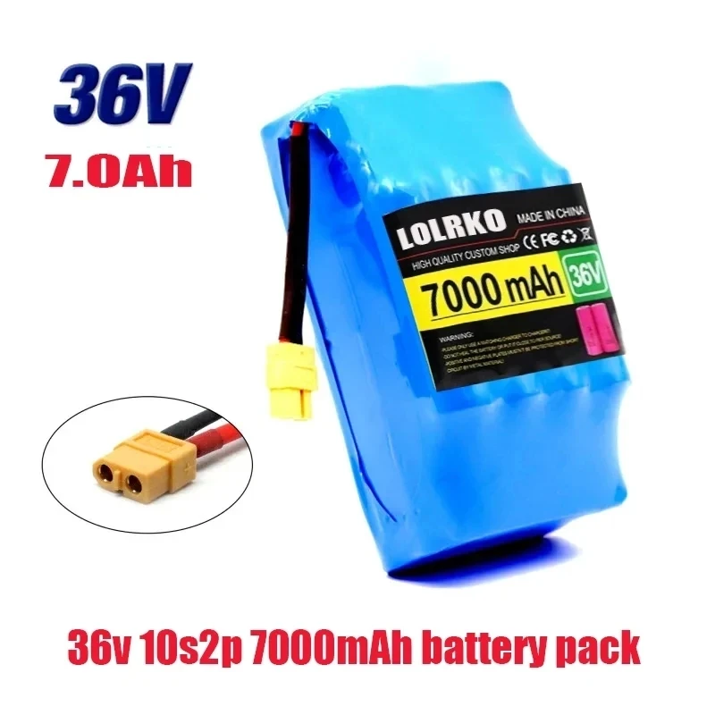 

Hover Board Battery 36v 10s2p 7000mAh Lithium Battery Pack for Electric Scooter Twist Car Batt 36v 7.0Ah Rechargeable Battery