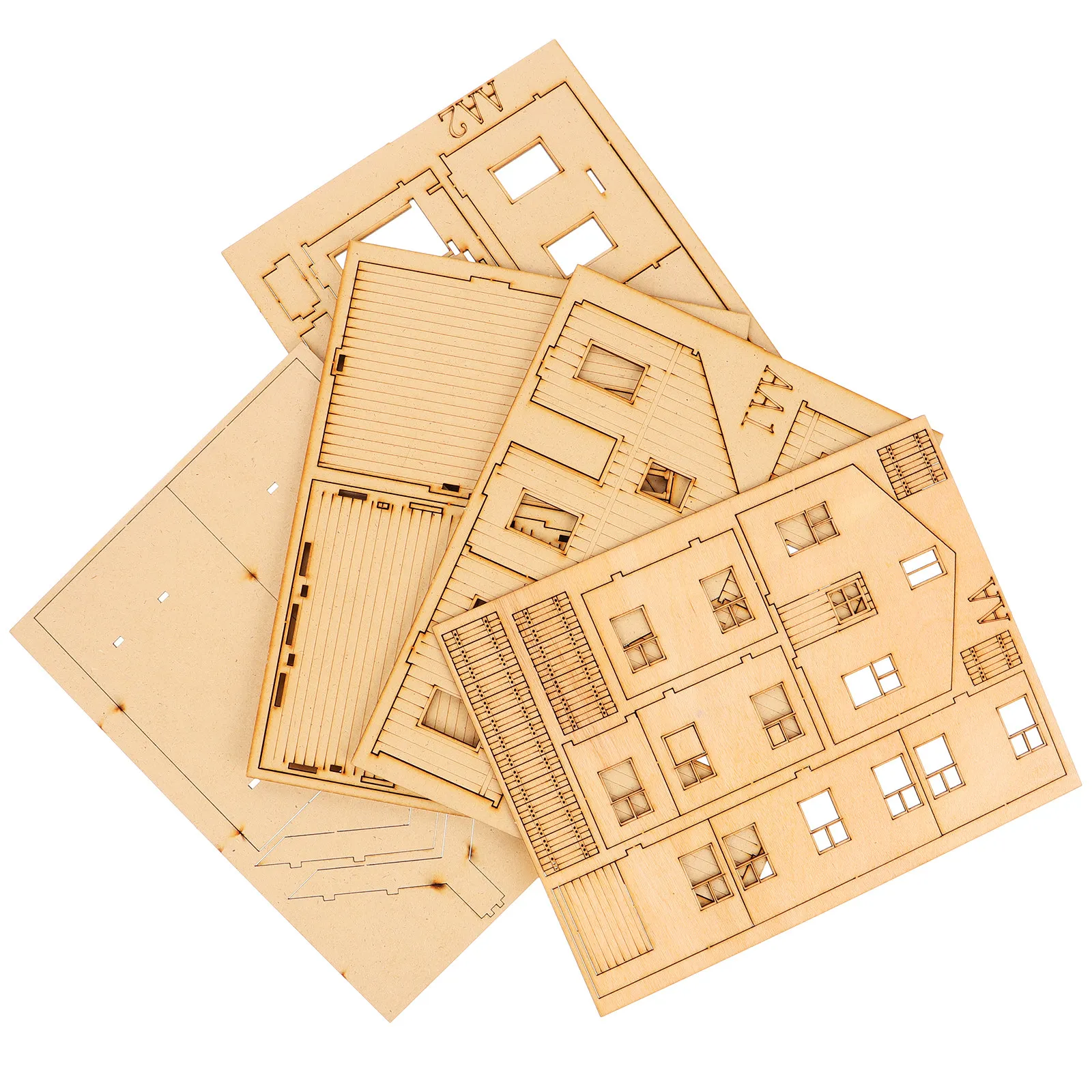Wooden Puzzle 3D Southeast Asian Two-Story Building Scene DIY Craft Kit for Kids Educational Interactive Creative Play European