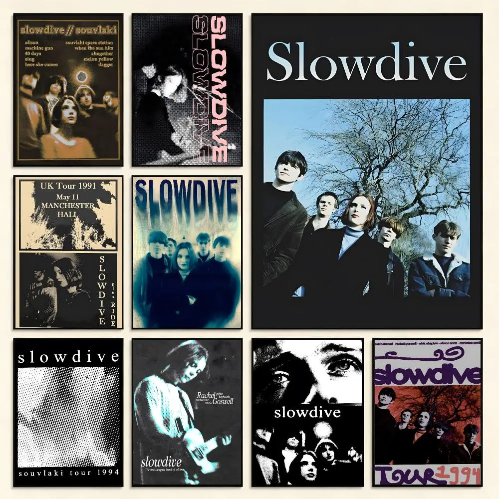Shoegaze Band Slowdive Poster Digital Solvent Print Waterproof PP Fade-Resistant Wall Art Room Decor Gift