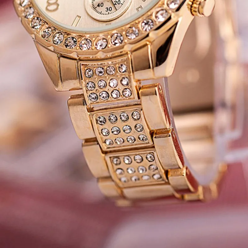 Luxury Crystal Women Watches Women Rose Gold Watches Ladies Watch Geneva relogio feminino horloge dames uhr damen reloj mujer