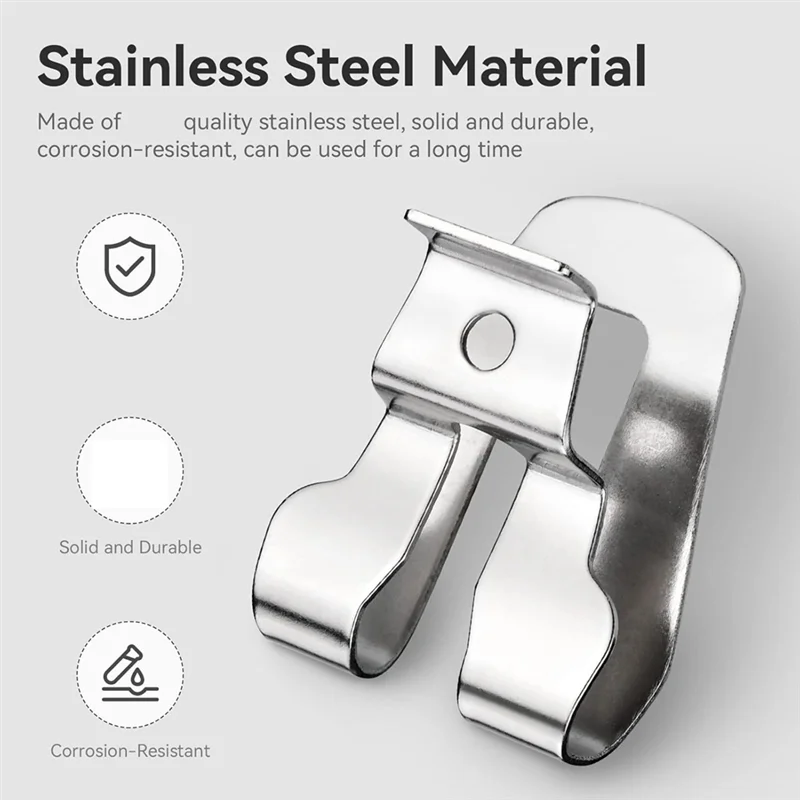 Belt Clip, 20Pcs Drill Clip For Tool Belt 633586002 636181001 Replacement Part With Screws, Stainless Steel Driver Hook-AA26