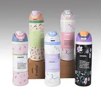 24oz  Insulated Stainless Steel  Cup Water Bottle with Straw, BPA-Free Sports Water Bottle, Great for Travel
