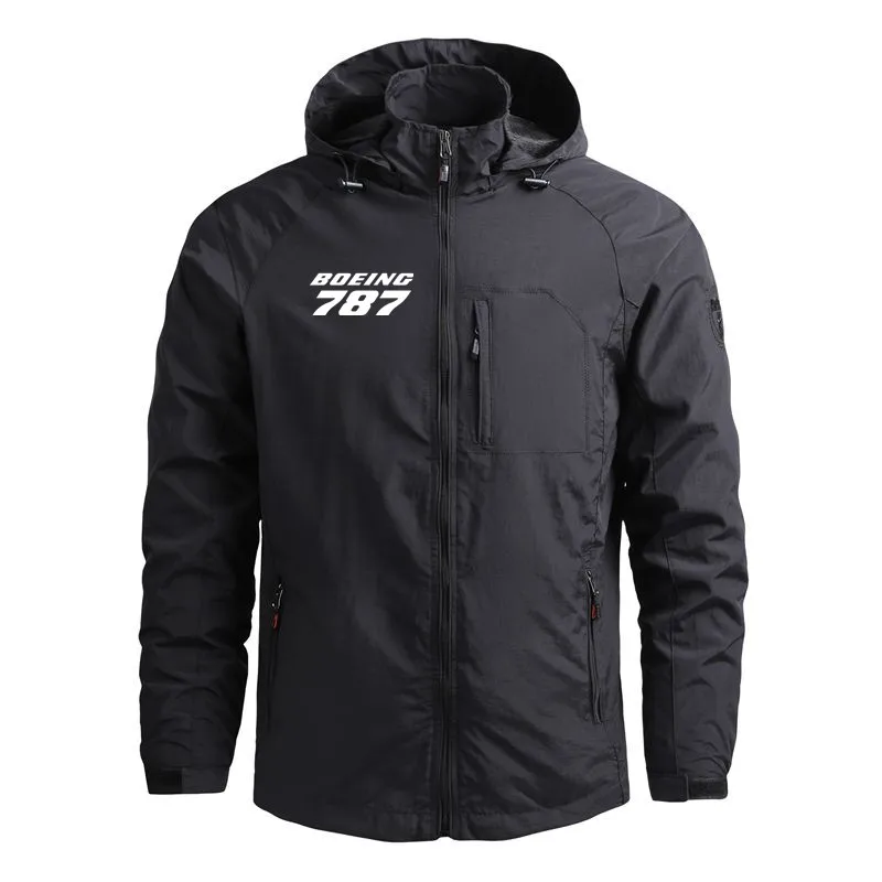 

New Outerwear Casual Hooded Flight Aviation Windbreakers Lightweight Pilots Boeing 787 Men Jackets Coats