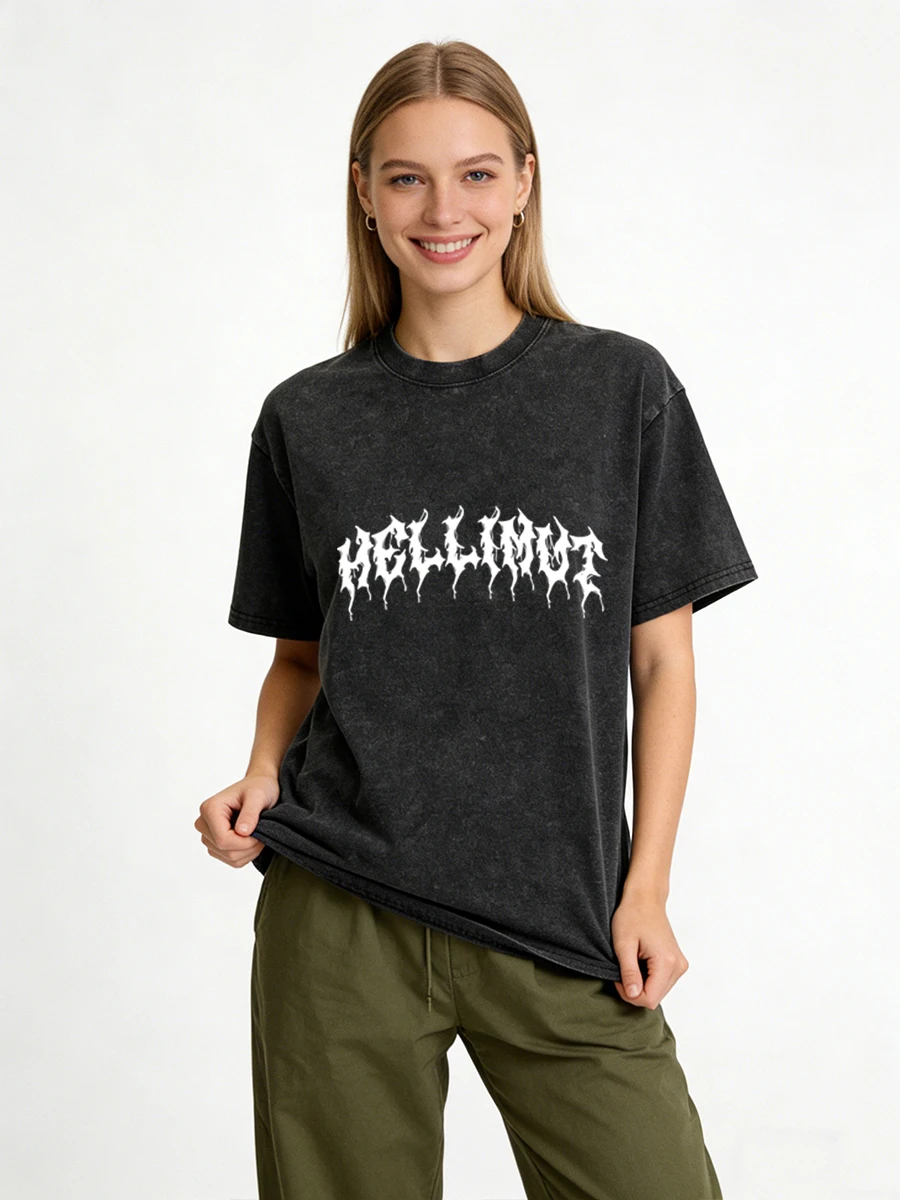 

2026 Новый стиль, забавная удобная футболка с буквенным принтом, футболка большого размера, мужские рубашки для пар, уличная стираная одежда