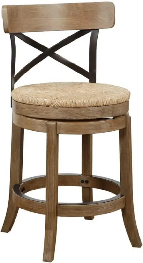 Myrtle-Counter Altura Stool, escova de trigo, 24"