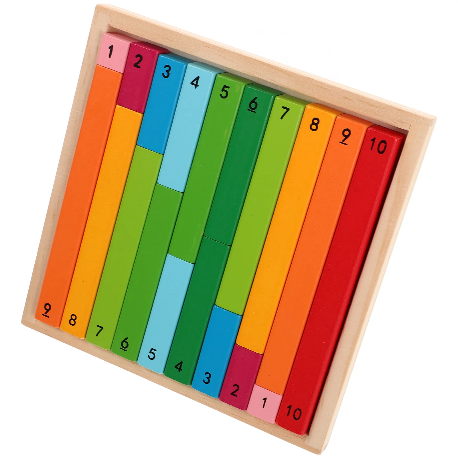 Sussidi didattici per la matematica Bastoncini Montessori Giocattolo Giocattoli per bambini Punteggio Numero Aste Conteggio blocchi Legno