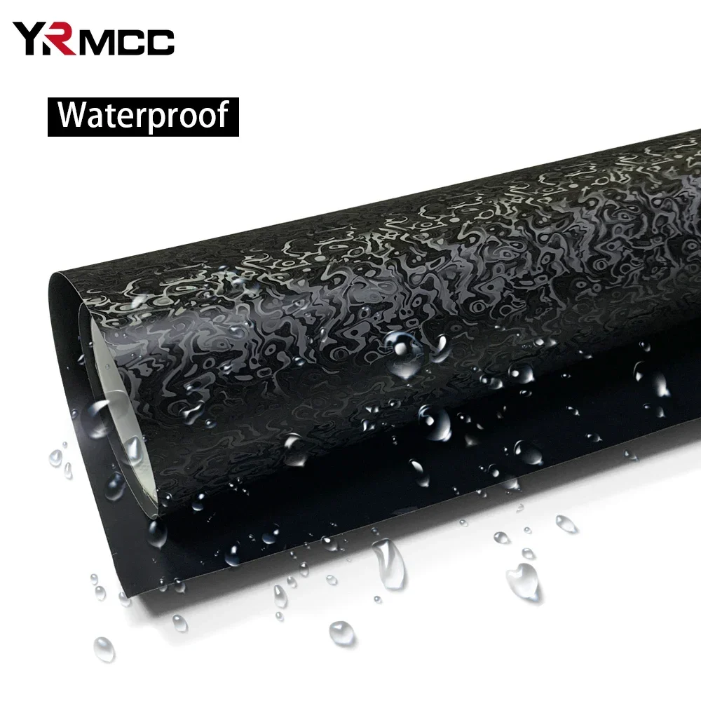 PET Carbon Fiber Sticker Ghost Black Modified Film Waterproof Car Body Tuning Decoration Carbon Film Motorcycle Auto Accessories