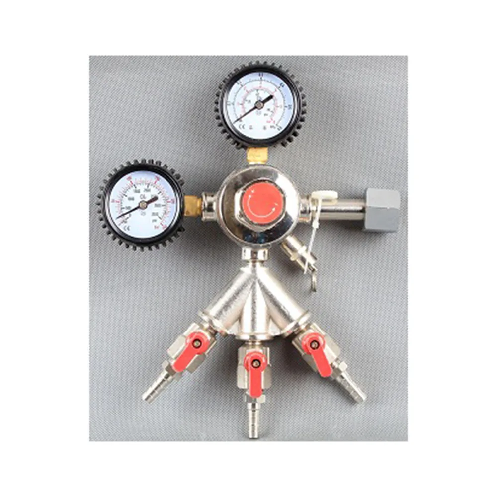 

Three-outlet CO2 Pressure Reduce Gauges, Beer Pressure Regulator Flowmeter