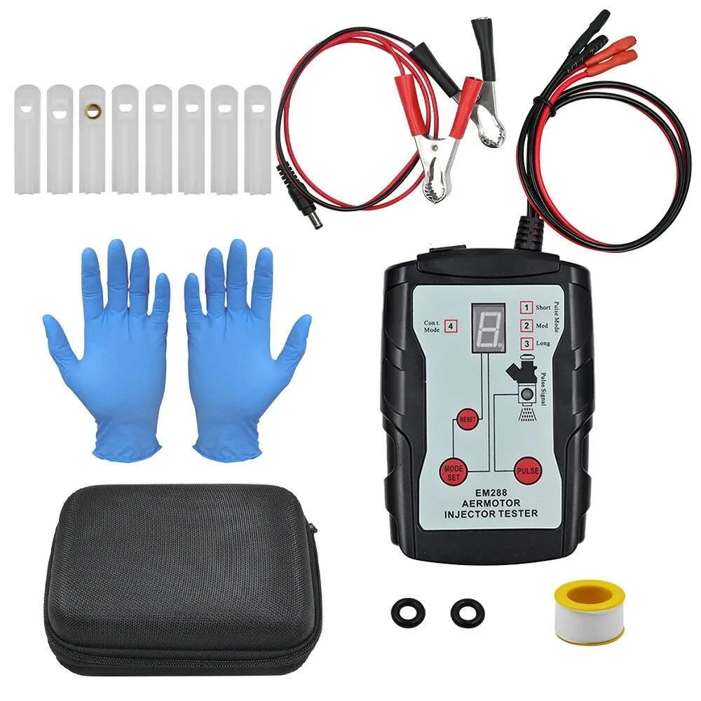 Multi Pulse Mode Fuel Injector Cleaner LED Display Mode Lock Function Fuel Injector Tester Cleaning Set Single Point Detection