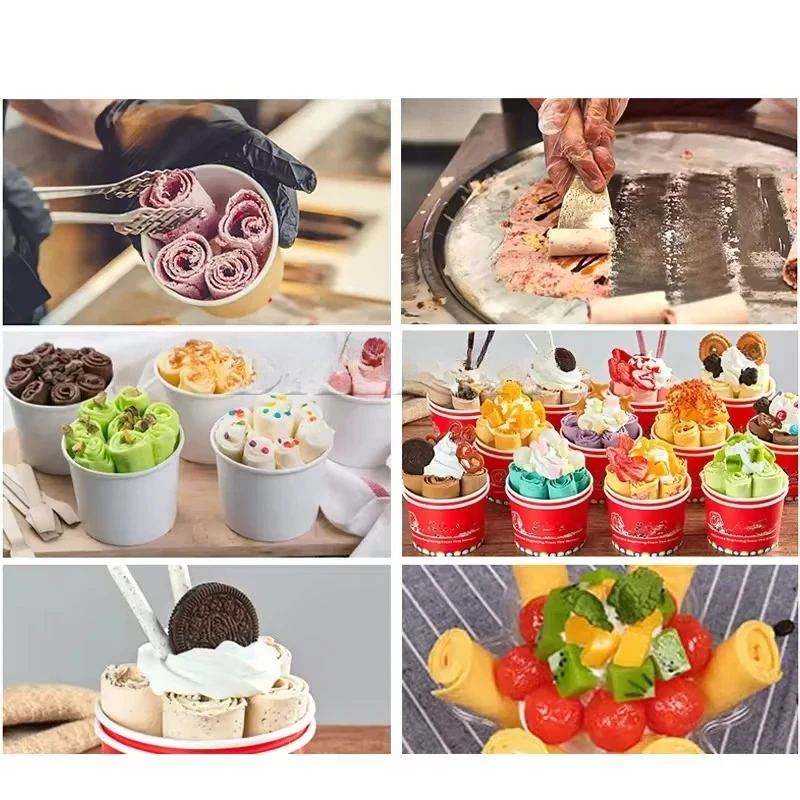 Multi Functional Large Single Plate Deep Fried Yogurt Machine, Thai Commercial Deep Fried Ice Cream Roll Machine