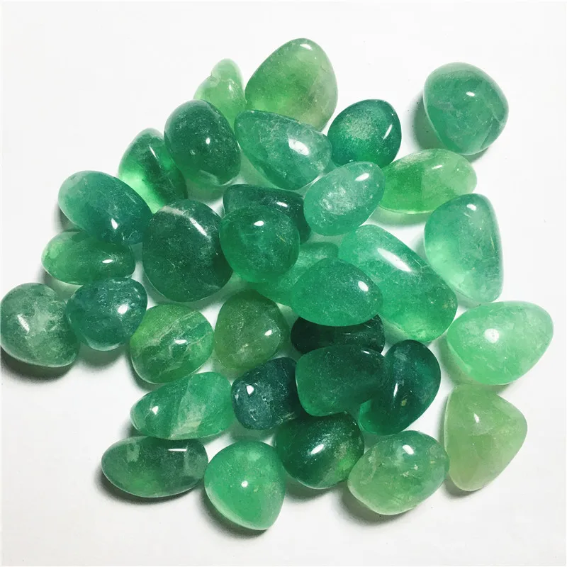 Natural Green Fluorite Tumbled Stones Reiki Healing Crystals Irregular Rock Specimen Bulk Energy Gravel for Home Aquarium Decor