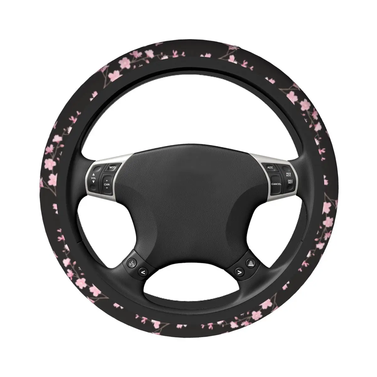 Cherry Blossom Steering Wheel Cover for Girl Sakura Cherry Blossom Cherry Steering Wheel Protector Universal Fit Car Accessories