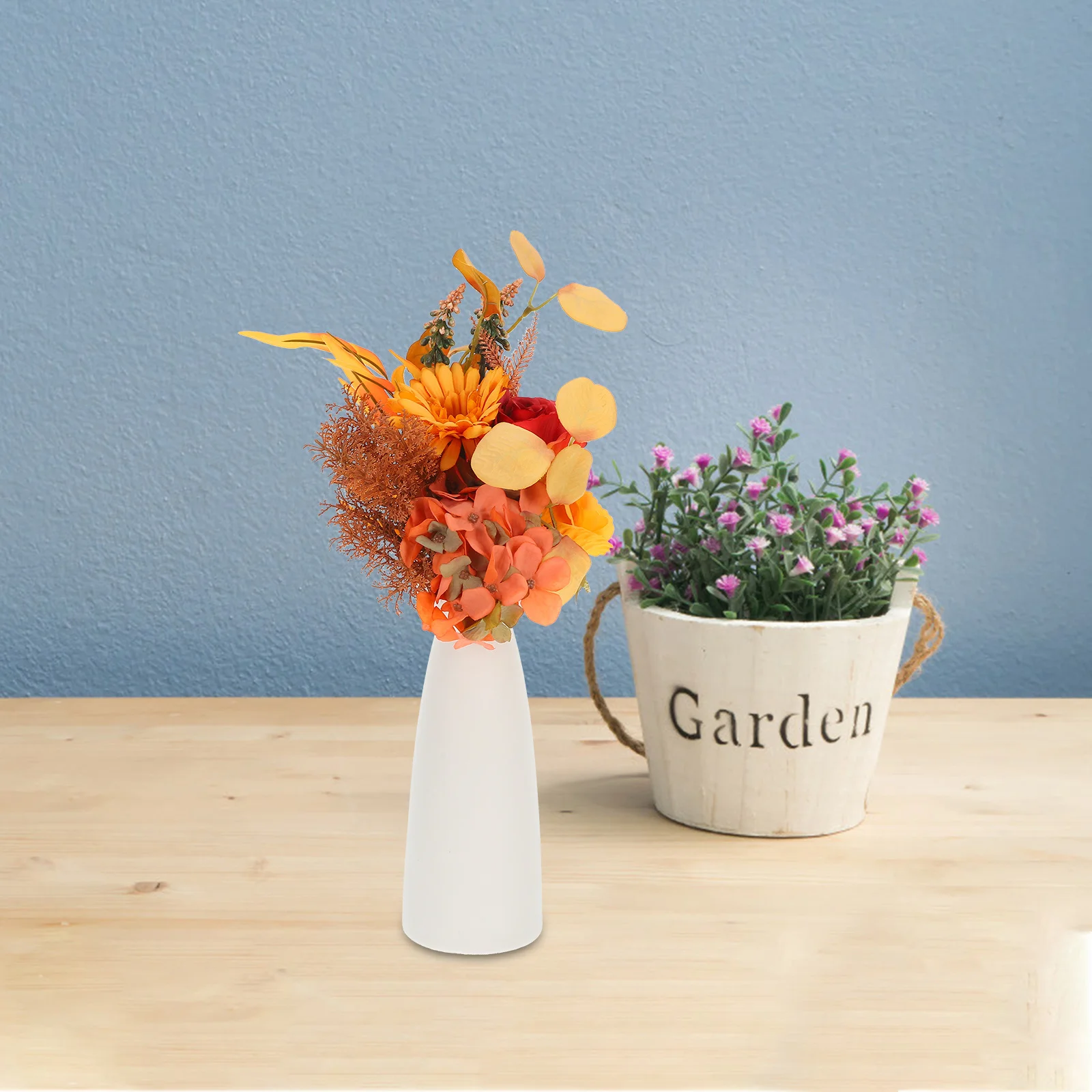 

1Pcs Autumn Colors Imitation Flower Artificial Bouquet Fake Flower Plant for Thanksgiving Day Decorative Home Party