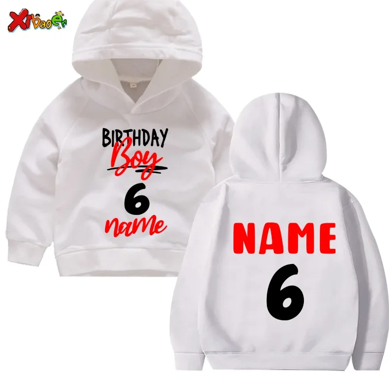 الصبي الأحمر عيد ميلاد هوديس الأولاد بلوزات طويلة الأكمام قميص حفارة عيد ميلاد هوديس 2025 طفل رضيع 3rd عيد ميلاد أنا 6 #4