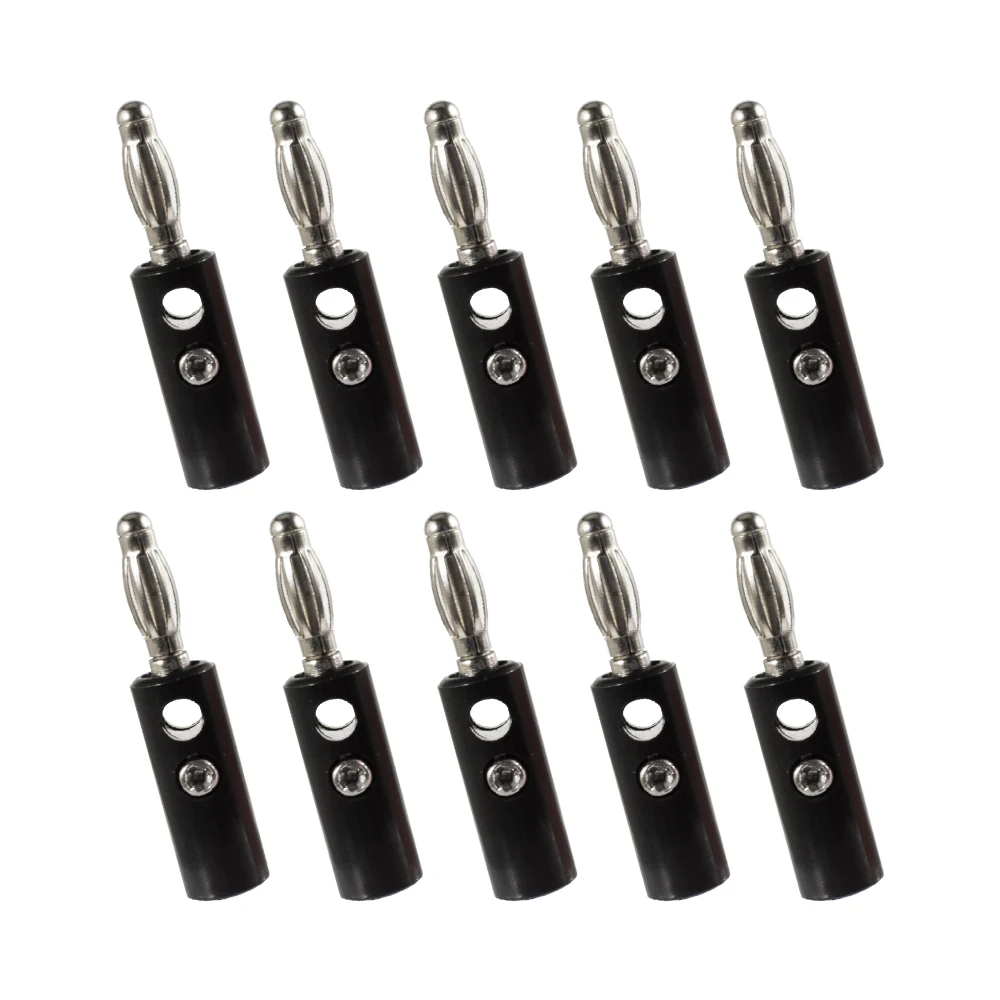 ​ 9IMOD wtyczka bananowa 10 sztuk 4MM wtyczka bananowa złącze wtyczka testowa wtyczka latarniowa do adaptera kabla głośnikowego audio-wideo Terminal