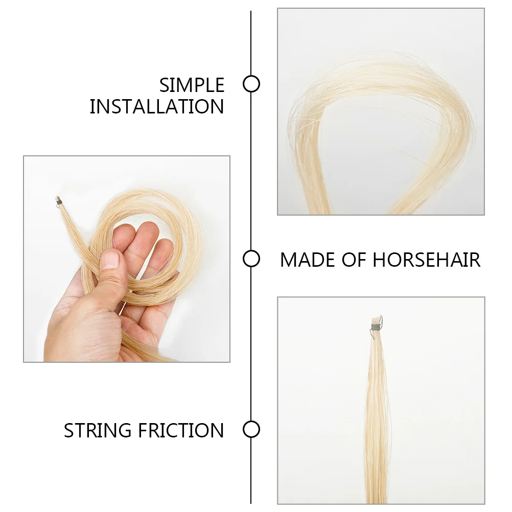 

Horsemao Bow Hair for Solid Wood Violin Parts and Accessories Kit Horsetail