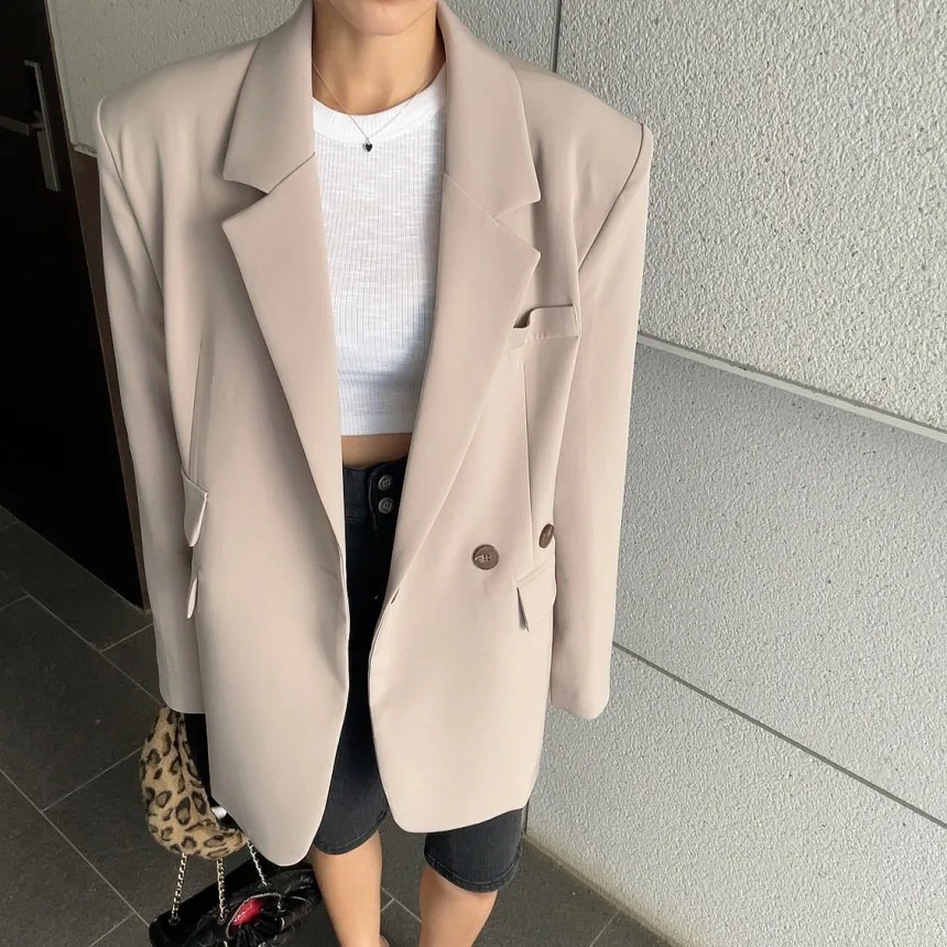 

Винтажное женское пальто East Gate с пуговицами, свободного кроя, для повседневной носки, с длинными рукавами, из хлопка