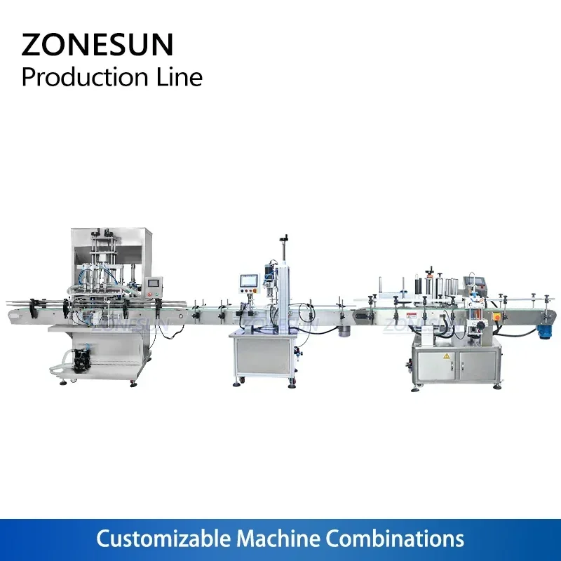 ZONESUN ZS-FAL180P6 Баночка с медом, дезинфицирующее средство для рук, жидкость, автоматическая машина для наполнения бутылок с водой, укупорки и маркировки для сока, молока