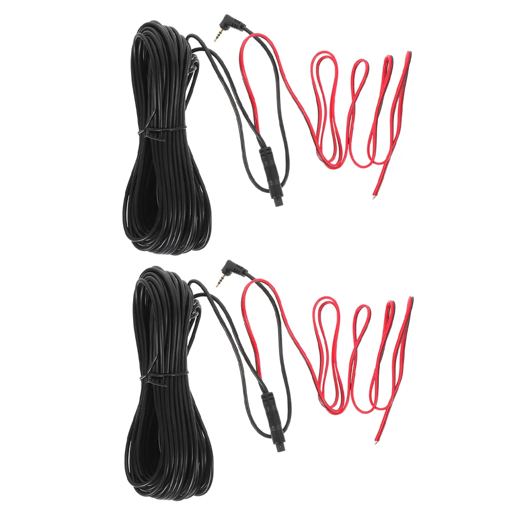 

2 Pcs Car Extension Cord Supply Reverse Camera Wire for Truck Accessory Driving Recorder Cable Automotive Accessories Dash