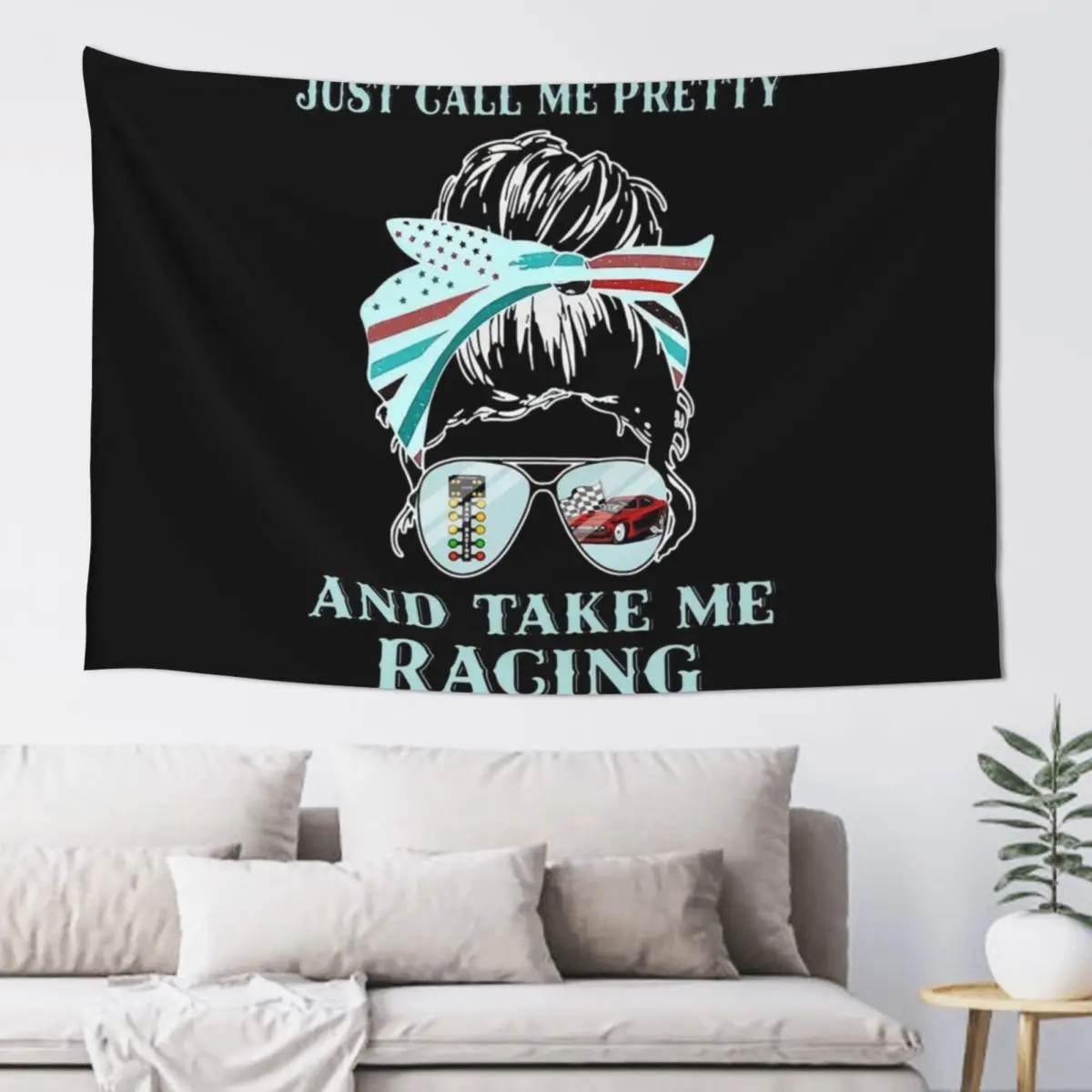 

DRAG RACING JUST CALL ME PRETTY TAKE ME RACING Tapestry Home Decorators Decoration Home Living Room Decoration Tapestry